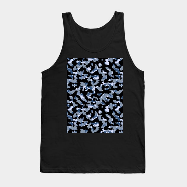 Blue Camouflage Tank Top by OriginalDarkPoetry